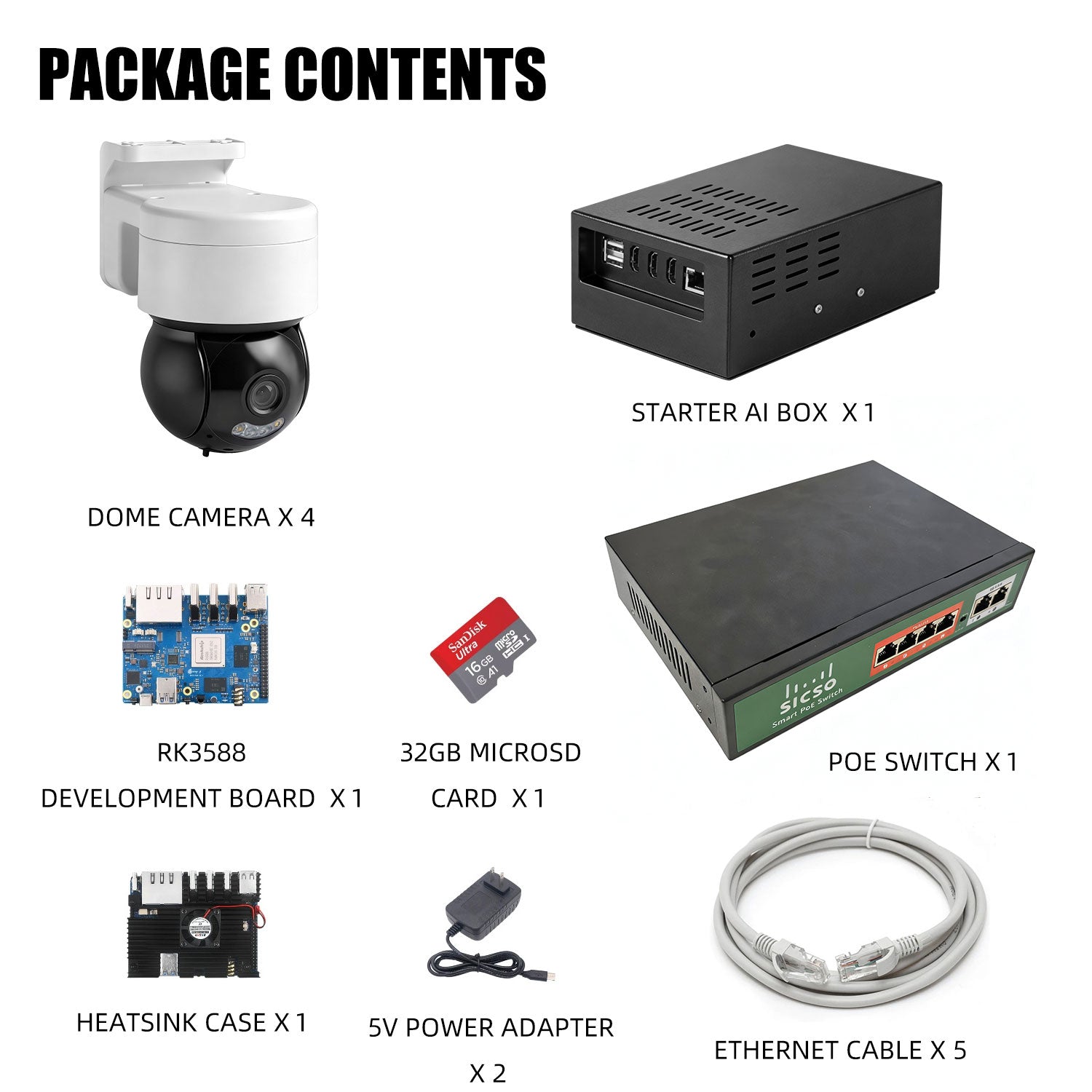 4 POE Camera + Starter AI Box (3 Billion Parameters Video LLM)